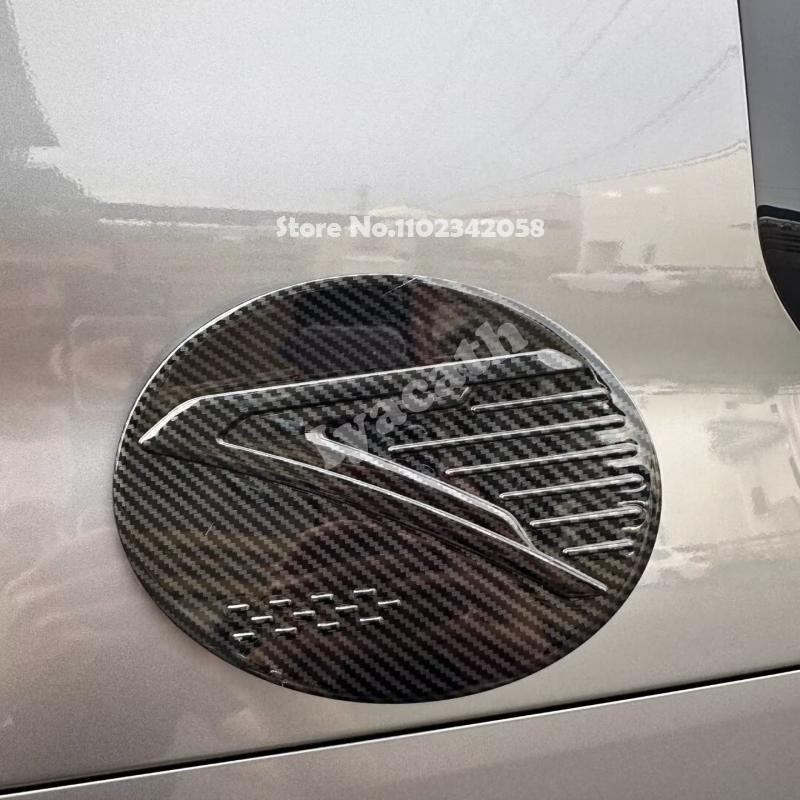 For Nissan ROOX -2024 ABS Black Carbonfiber Fuel Tank Oil Cap Gas Anti Scratch Cover Trim Car Exterior Decorate Accessories