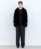INSILENCE Cozy Soft Hooded Zip-Up Knit Black