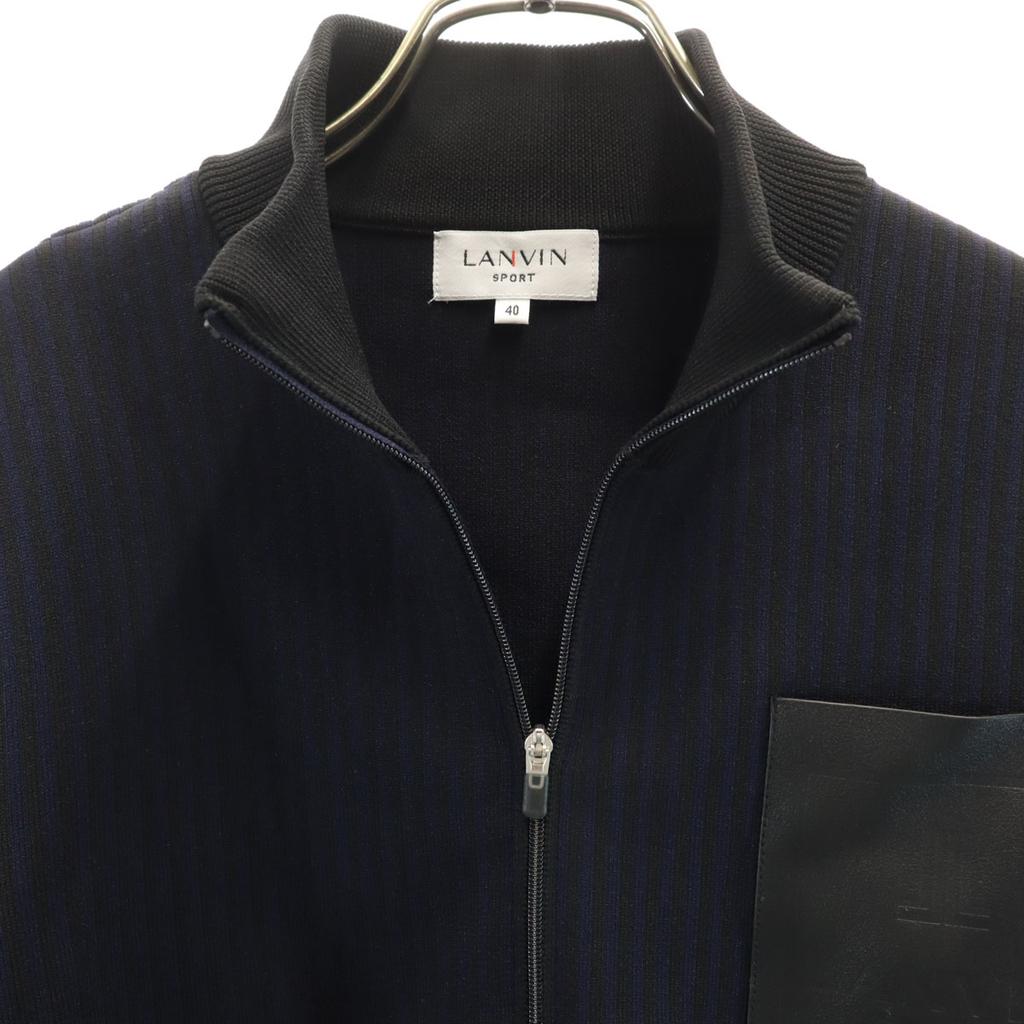 Schönheitsprodukte LANVIN SPORT Gestreifte Trainingsjacke 40 Marineblau Herren Gebraucht