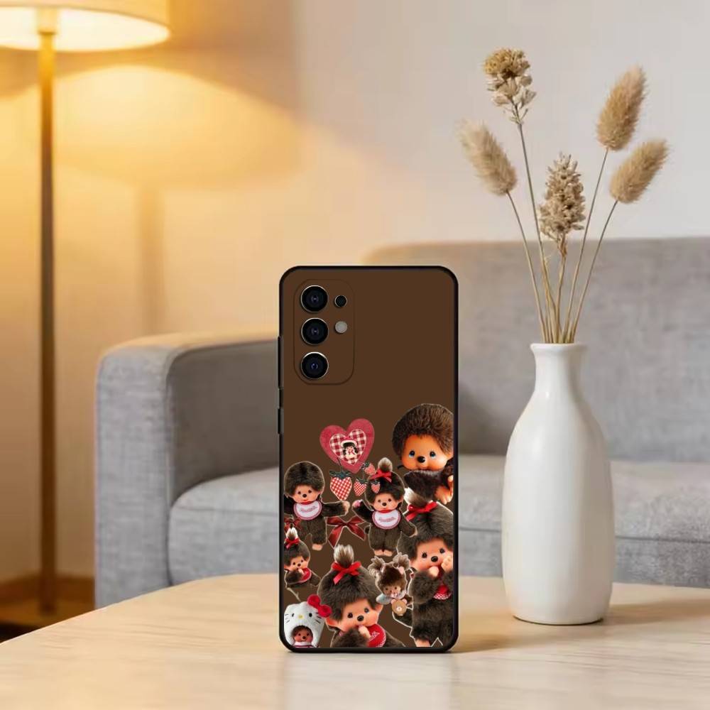 C-Cute M-monchhichis-s Phone Case Black Silicone Soft For Samsung S25,S24,S21,S22,S23,S30,Ultra,S20,Plus,Fe,Lite