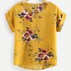 Summer Fashion Floral Print Blouse Pullover Ladies O-Neck Tee Tops Female Women's Short Sleeve Shirt Clothing