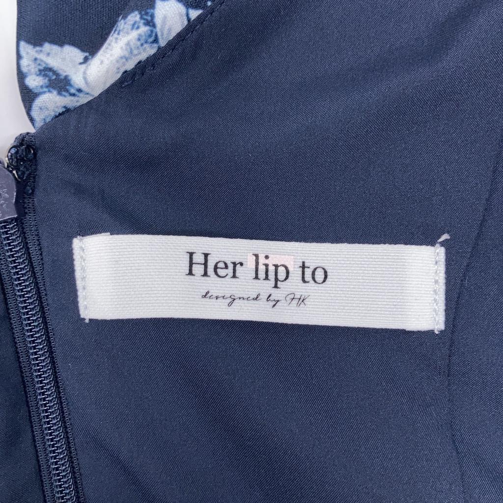 Her Lip To Navy Secret Garden Midi Dress Dress M NavyUsed
