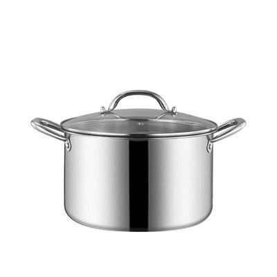 ZISIZ 28CM Edelstahl Verdickter Suppentopf