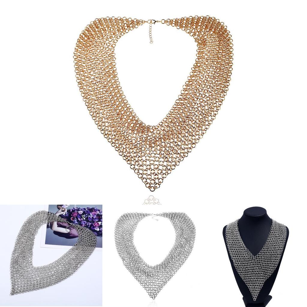 Western Designer Statement Necklace With Openwork Iron Circle For Wedding And Travel Keepsake