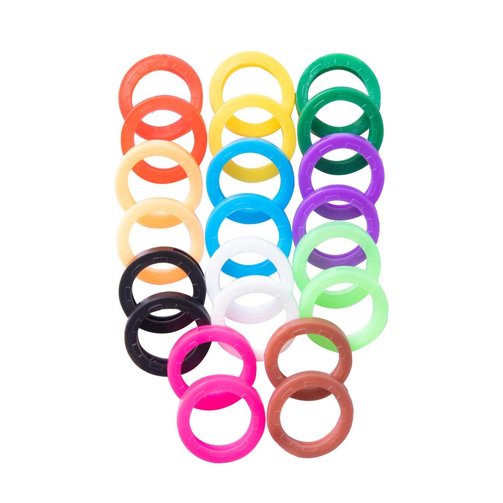 Pack Of 8 Multicolor Key Caps Accessory for Effortless Organization with Assorted Shape Mixed Color Key Sleeves
