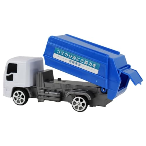 Miniature Working Car Garbage Truck (Pull-back Type)! Lifting Bed! Opening Rear Door!