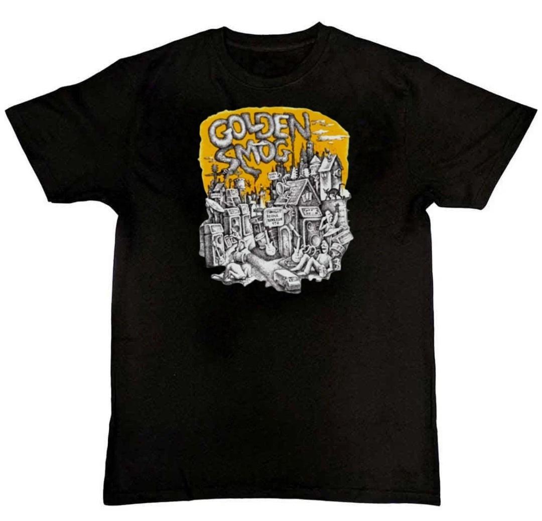 NEW Golden Smog Band Logo Graphic Print Mens T-Shirt S