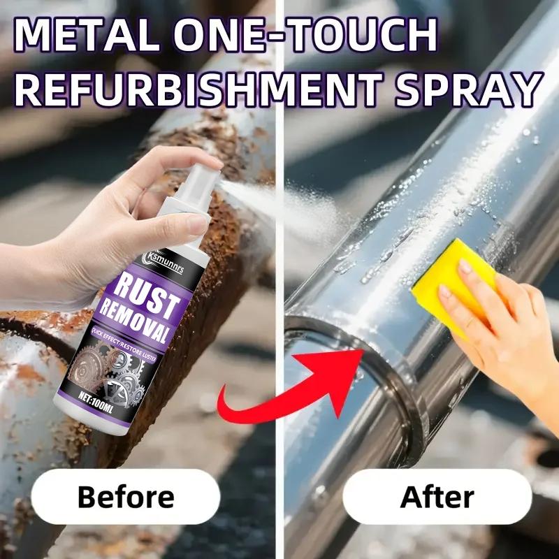 Neues Rostentferner-Spray: Eisenpulver-Formel, eindringender Reiniger/Entlacker, Metall-/Chrom-Restaurator. Nur für Eisenoberflächen