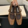 Fashion Fashion Buckle Strap Women Flats Mary Janes Shoes With Height Increasing Footwear Female Shallow Ladies Ballet Flats Shoes