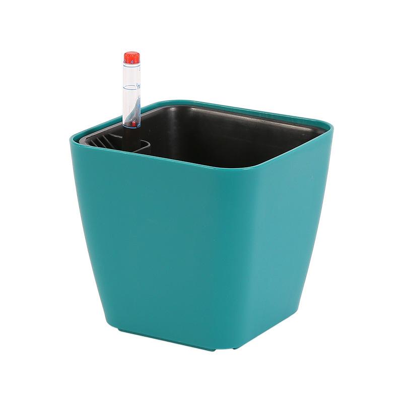 Mini Square Plastic Planter With Self Watering System For Succulents And Small Plants