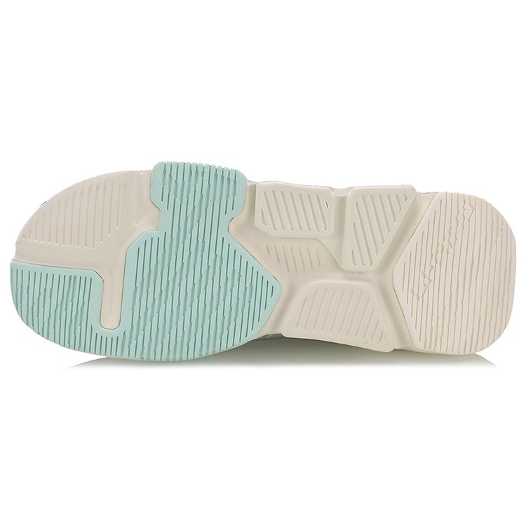 Li Ning Mark Shock Absorption Non-Slip Wear-Resistant Low-Top Sports Casual Shoes Women Sneakers Gray Blue AGLP048-4