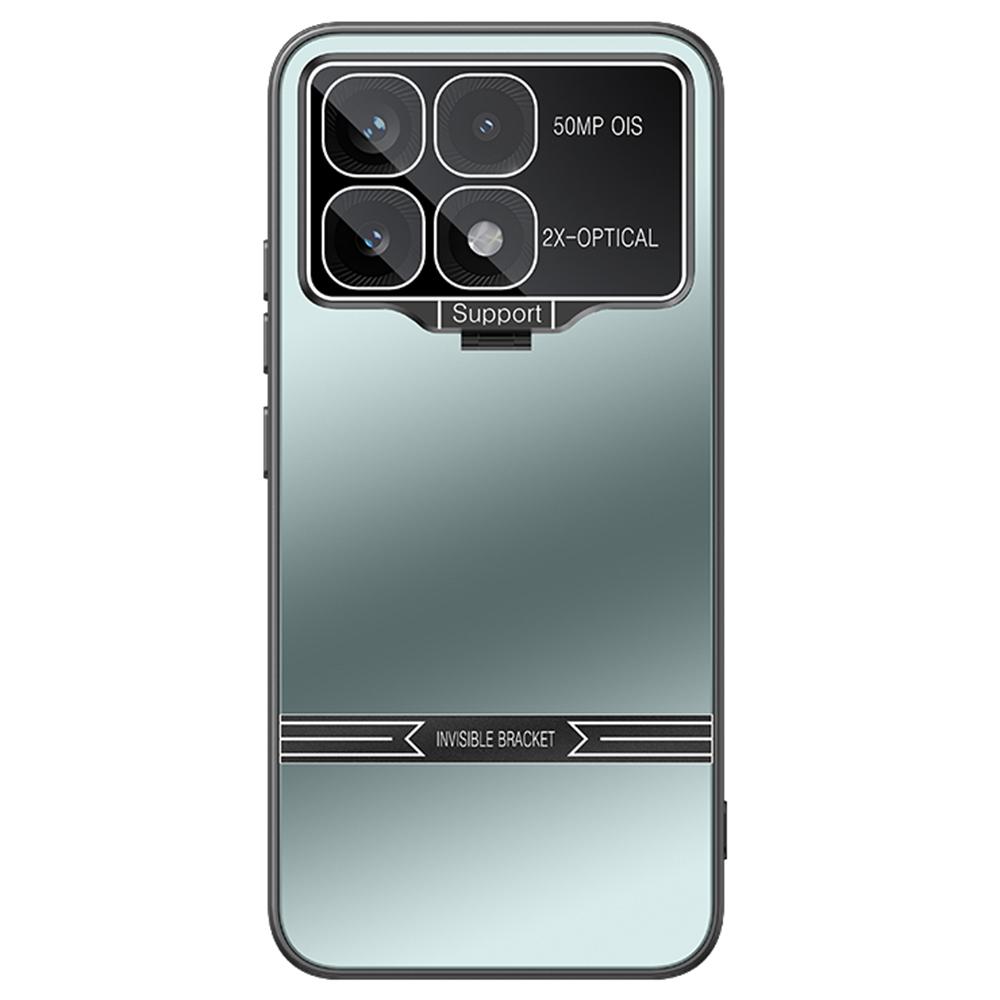 For Xiaomi Poco F6 Pro 5G/Redmi K70 5G/K70 Pro 5G Case Kickstand PC+TPU Matte Phone Cover with Lens Film