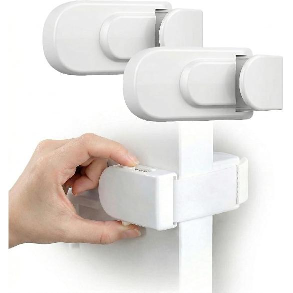 

Childproof Safety Lock For Interior Doors Kids Can t Reach or Defeat No Installation Tools Required, Works with Door Knob, Lever or Handle 2PCS