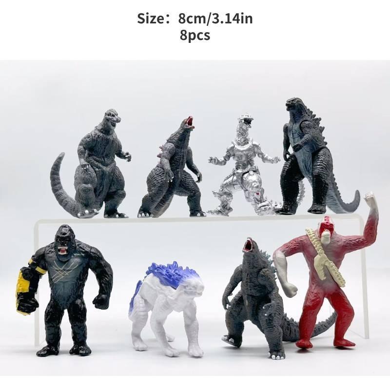New 2nd Generation 12 Styles Godzilla Vs. King Kong Colorful Star Evolution Version King Kong Scar King Hand Office Toy Model Decoration