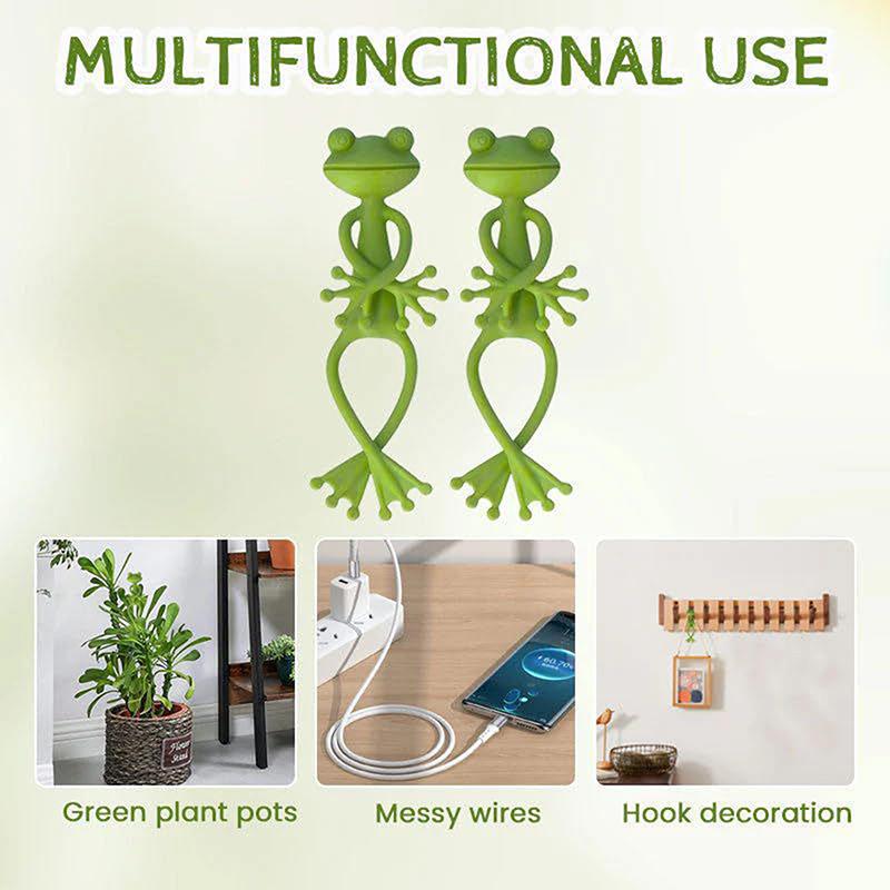 13Cm Frog Shaped Reusable Cable Wire Tie Cute Decorative Twist Bendable Garden Plant Support Adjustable Flexible Clip For Stem