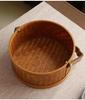 Bamboo Woven Fruit & Pastry Basket: Retro Distressed Storage for Tea Room or Home