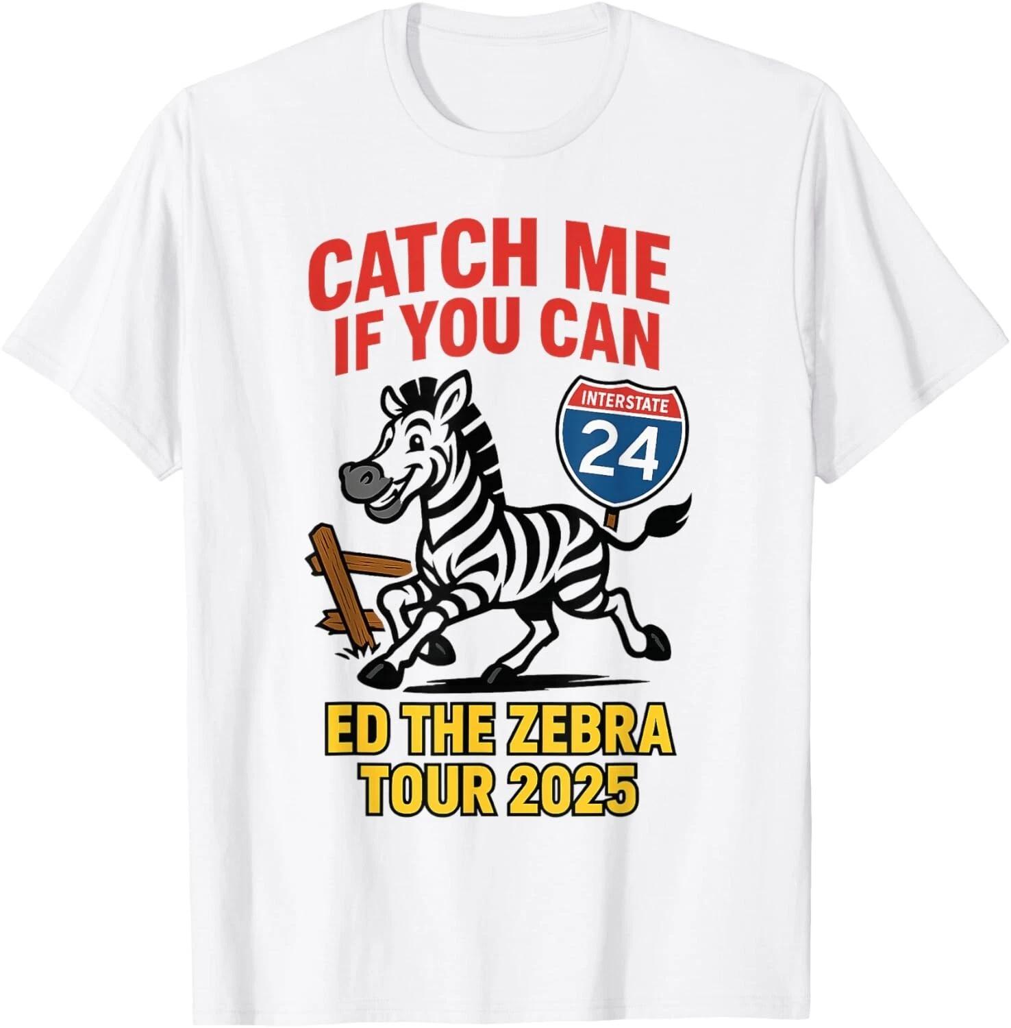 Funny Ed the Zebra Running Animal Escape Meme Tee Gift Unisex T-Shirt M
