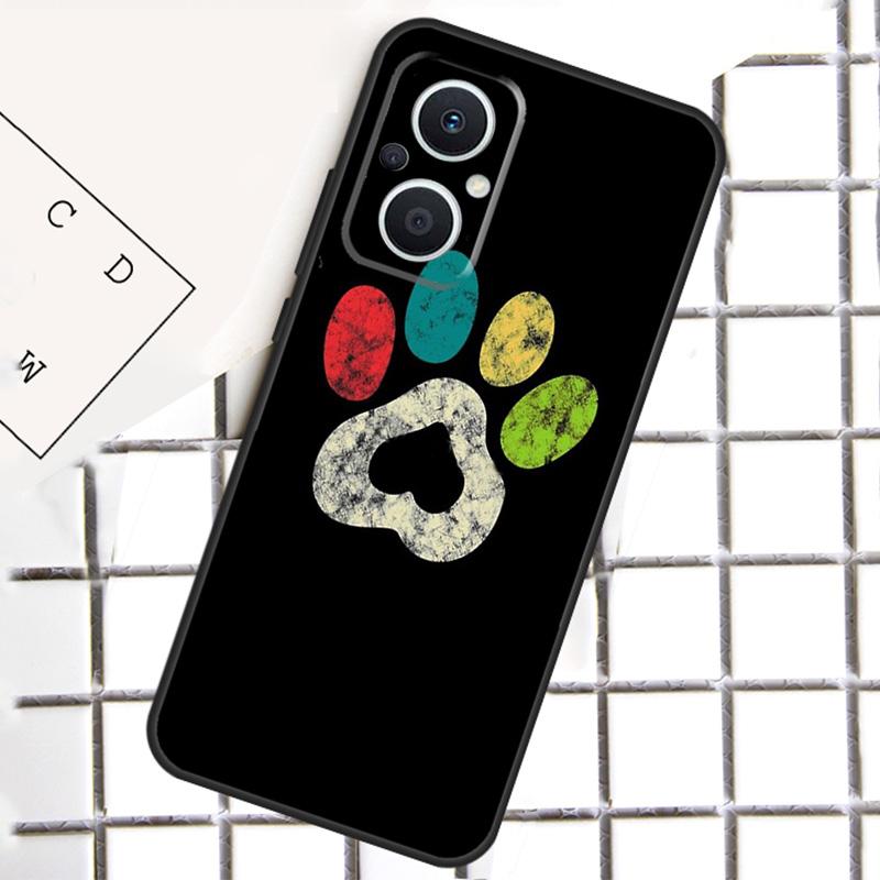 Dog foot Paw Colorful Pattern Phone Case For OPPO Reno 7 8 Lite 8T 10 11 12 13 14 Pro 14F OPPO Find X9 X8 X6 X5 Pro Cover