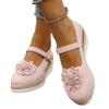 Fashion Plus Size Shoes for Women Autumn 2025 Fashion Platform Wedges Buckle Strap Flats Shoes Zapatos De Mujer with Flower Footwear