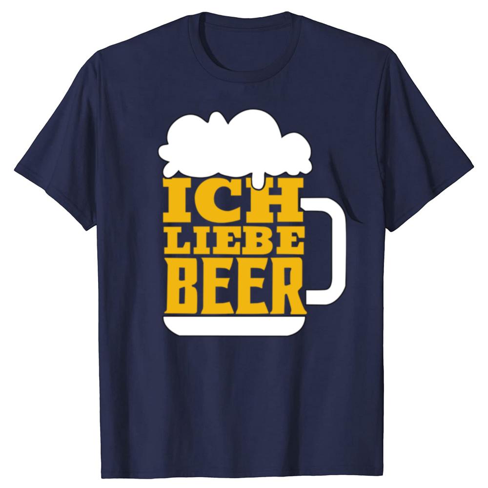 Oktoberfest Ich Love Beer Graphic T Shirts Men Clothing Funny German Bavarian Festival Drink T Shirt Female Tee Soft Casual Tops