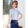 Simple summer clothes Polo collar sports style high-quality women's T-shirt top women's short sleeved women's knitted sweater
