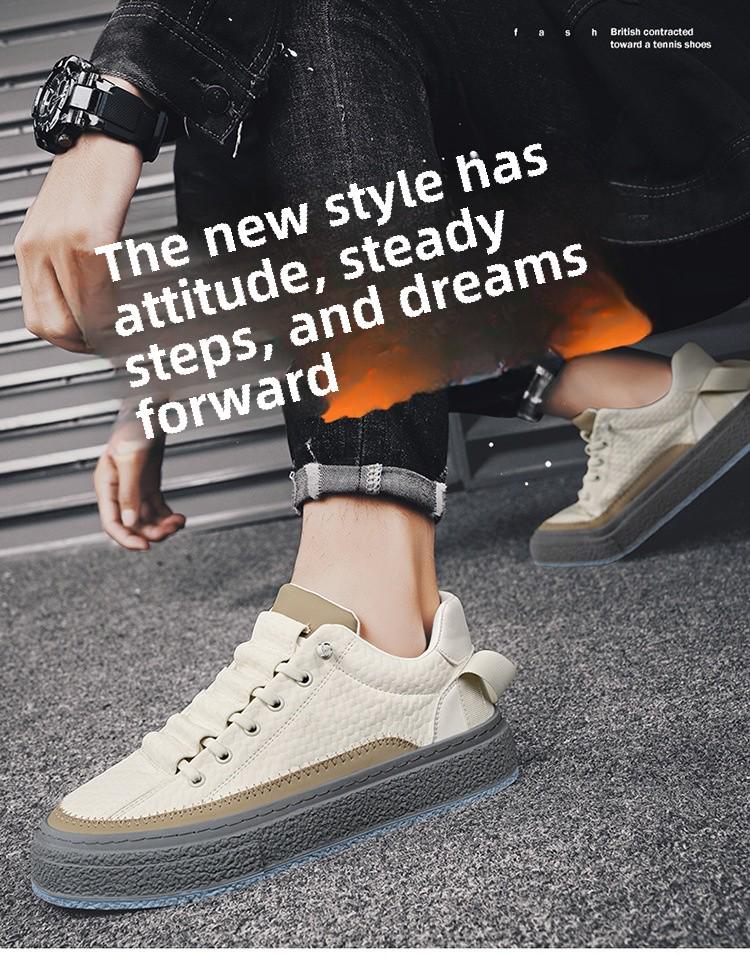 Guochao Herren Casual Atmungsaktive Schuhe mit dicker Sohle - Hongkong-Stil, Nischendesign für den Außenbereich