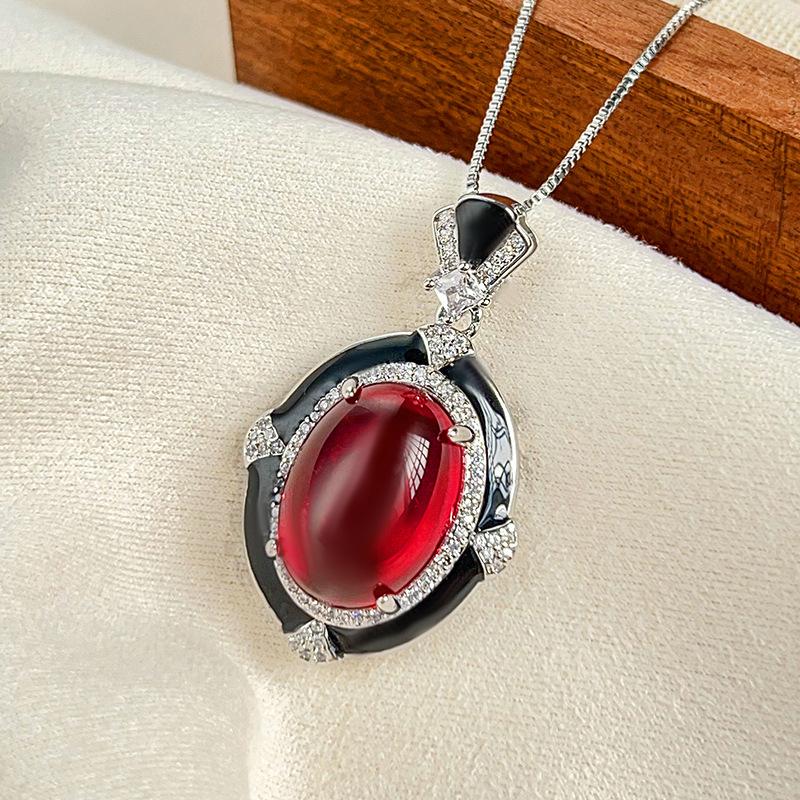 Jewelry Europe Simulation Corundum Chalcedony Creative Set Main 13 * 18