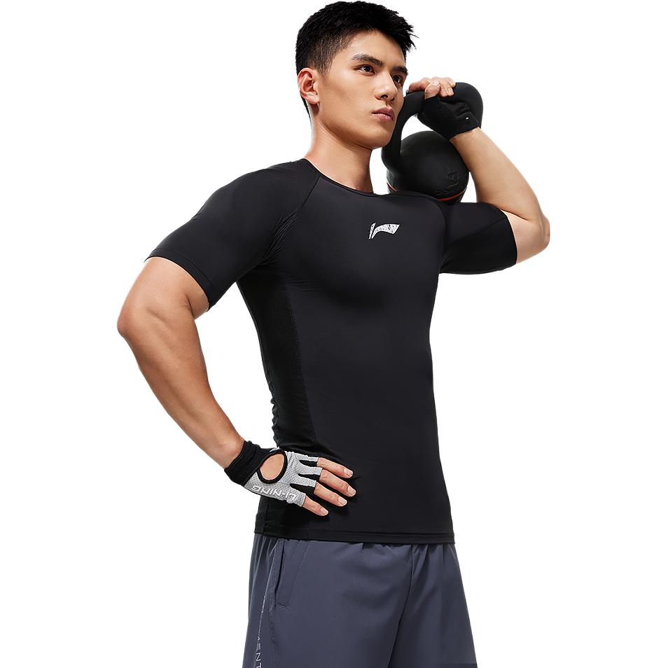 Li Ning Fitness Series T Shirt Men's Black AUDU093-1