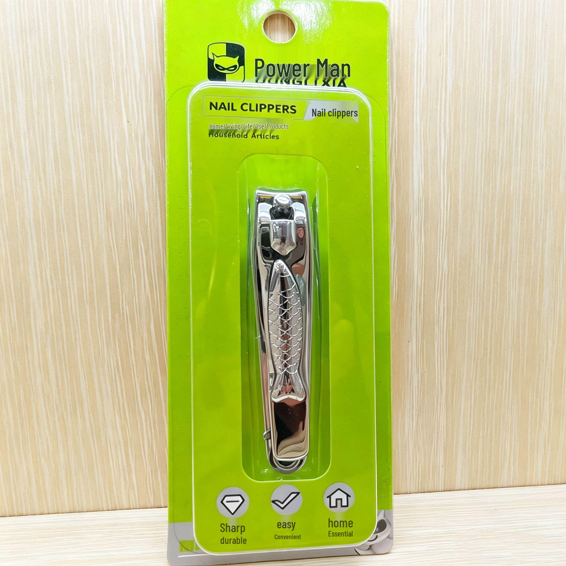 Large Straight Edge Nail Clipper with File - Single Pack No