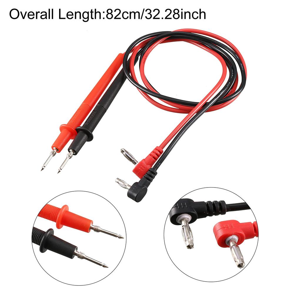 uxcell Lead Wire Probes for Digital 1000V 4mm Banana Multimeters, 10A, Plugs, 2-Pack