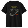 Harajuku T-Shirt Der Nürburgring Baumwoll-T-Shirts Hip Hop T-Shirt für Erwachsene Sommer Y2K Klassisches Muster Kurzarm-Oberteile