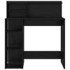 Desk with Shelf Black Oak Effect 90 x 48 x 101.5 cm