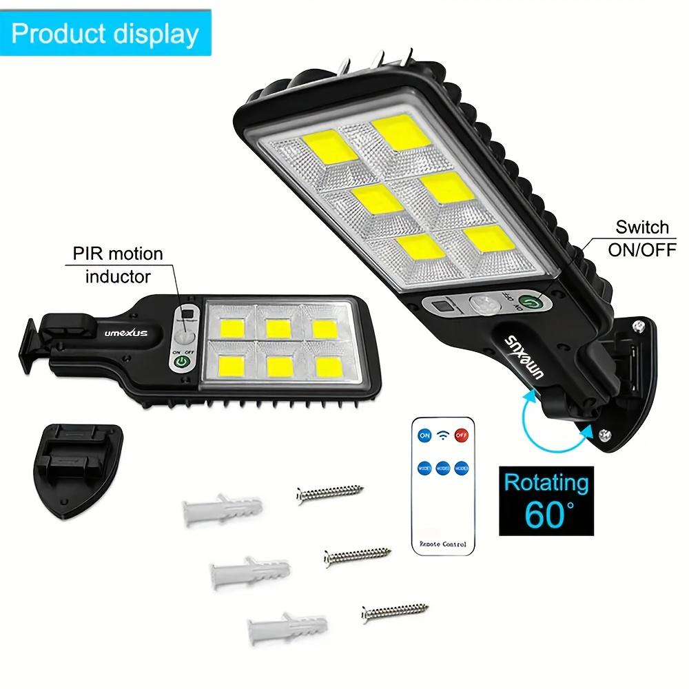 Motion-sensing solar floodlight with remote control, 3 lighting modes, smart super-bright LED street light