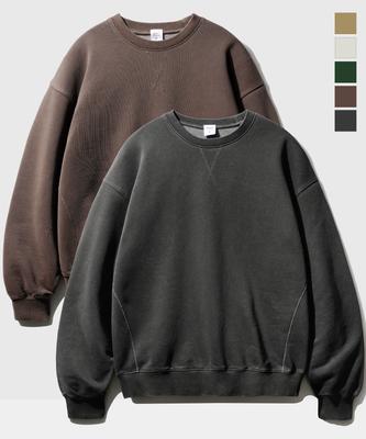 JEMUT [2Pack] Evil Dyed Pigment Oversized Sweatshirt Somt2578