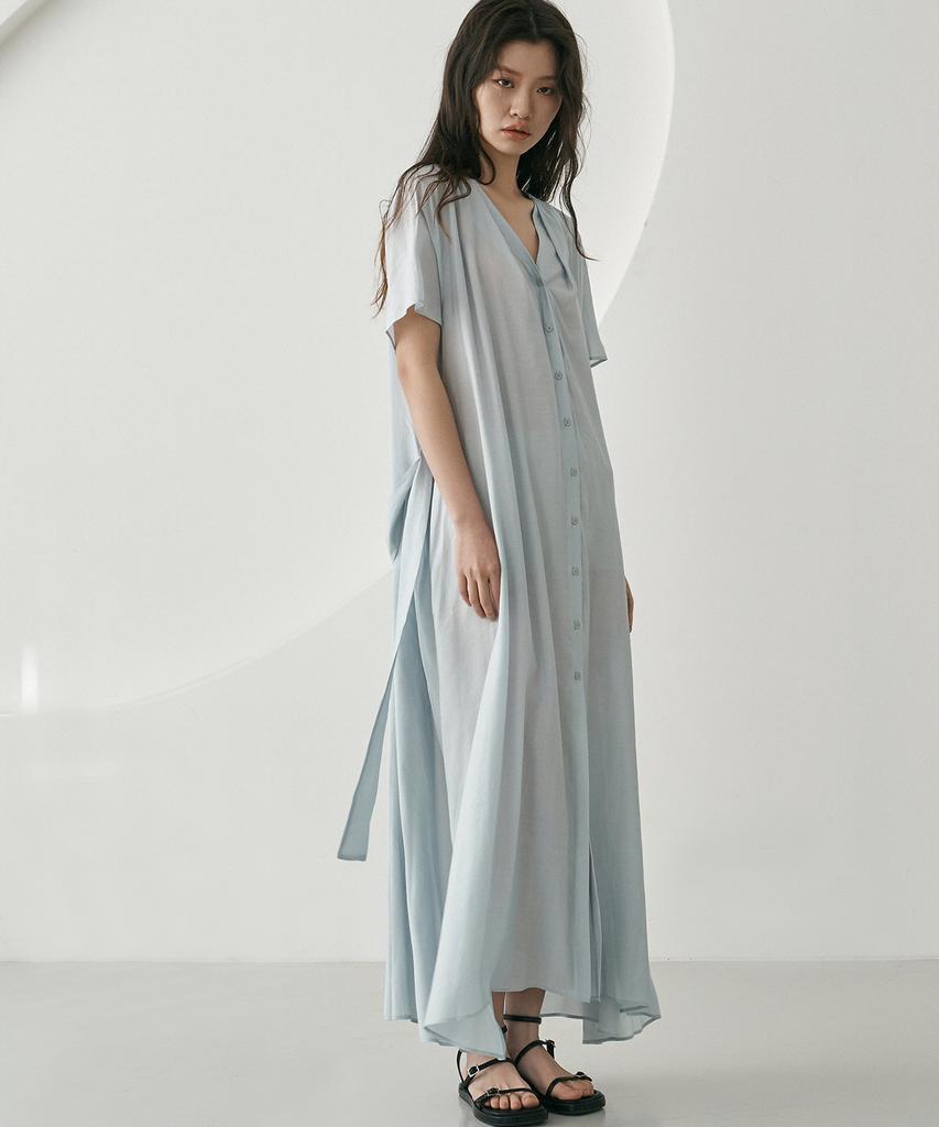 Dijainowol Robe Long Dress_Windy Blue