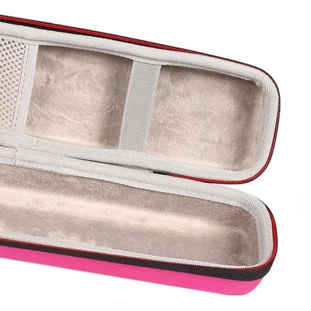 Hard Shell Curling Iron Carrying Case Double Zipper Hair Rollers Storage Box Hair Clipper Tool