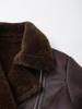 European & American Retro Versatile Double-Sided Long Sleeve Jacket with Zipper Pocket & Turn-Down Collar