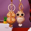 Owl Crystal Keyring Charm Pendant Handbag Purse Bag Key Ring Chain Keychain Gift