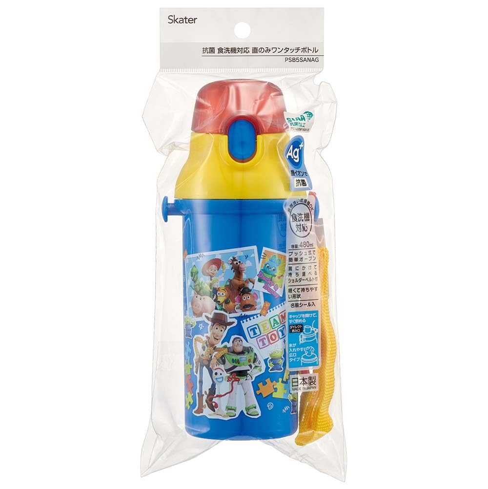 Skater Disney Toy Story Water Bottle, 24 Oz, 480ml, Child-Friendly, Plastic, Lightweight, Made In Japan, PSB5SANAG-A