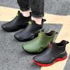 Trendy Men's Waterproof Rubber Rain Boots - Non-slip, Thickened, Sports Style  