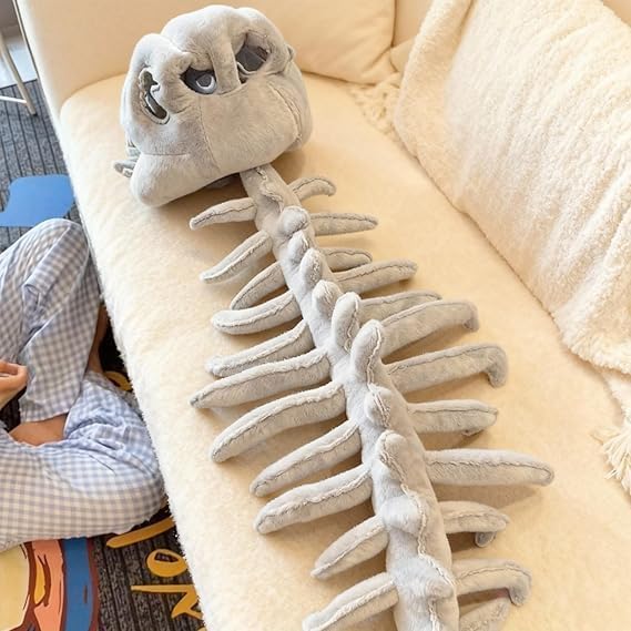 Lustiges Dino-Plüschtier-Skelett, Dinosaurierskelett-Kostüm 3D Gemütliches Dinosaurier-Plüschtier, Umarmbare Weichheit Skelett-Kostüm zum Verkleiden, Partys Fotos