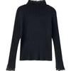 French Patchwork Lace Inner Knit Sweater for Women's Autumn and Winter New Style Slim Fit and Slimming Half High Neck Sweater Base Shirt Top