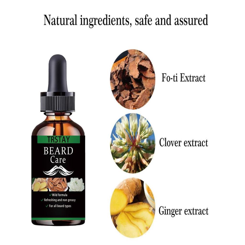 Esenciální olej pro růst zázvorových vousů Vlasy na obličeji Hustší Rychlejší Produkty proti vypadávání vlasů Folikuly Nourish Enhancer Muži Péče o vousy