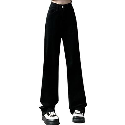 SAINT MARANT 1301 Casual Denim Plus Straight High Long All Everyday Wear Women's Jeans, Size, Black, Fit, Waist, Jeans, Stylish, Seasons, (Size L,