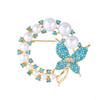 Temperament Luxury Pearl Butterfly Brooch High-end Female Exquisite Brooch Anti-light Pin Suit and Accessories Wholesale