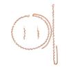Yousheng 3 Pcs/Set Women Jewelry Set Rhinestone Choker Hanging Earrings Bracelet Set with Extension Chain Prom Party Bride Wedding Jewelry