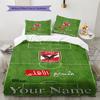 Name Custom Al Ahly Sporting Pattern Bedding Set Quilt Cover Pillowcase Home Decor Gift (1 * duvet cover + 2 * pillowcase, without core)