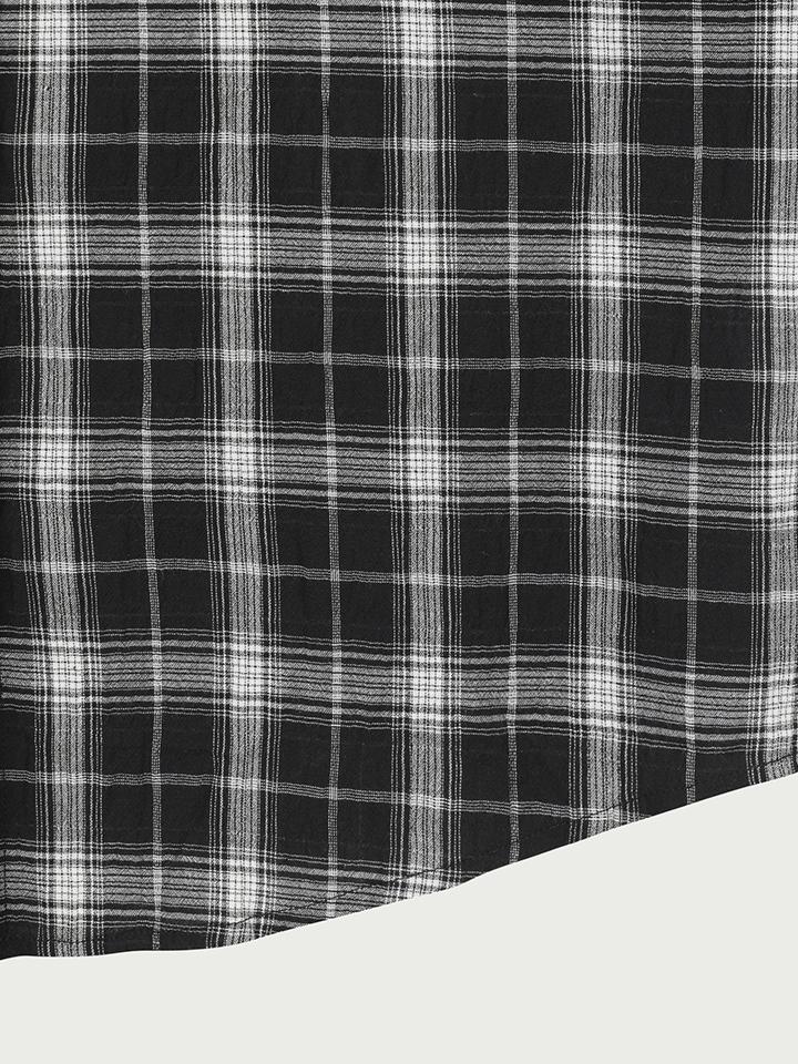 HANGTEN Women'S One Pocket Check Long Shirt_100(10570-120-402-68)