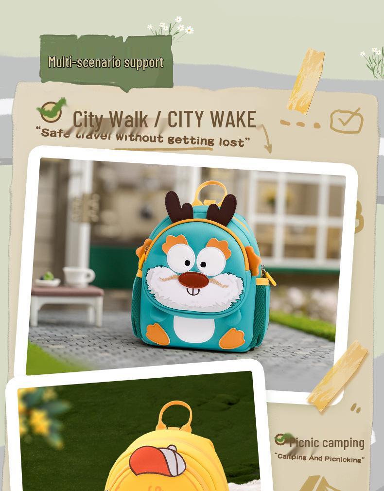 2025 Cartoon Cute Kids Backpack for Ages 1-6: Double Shoulder Kindergarten Backpack