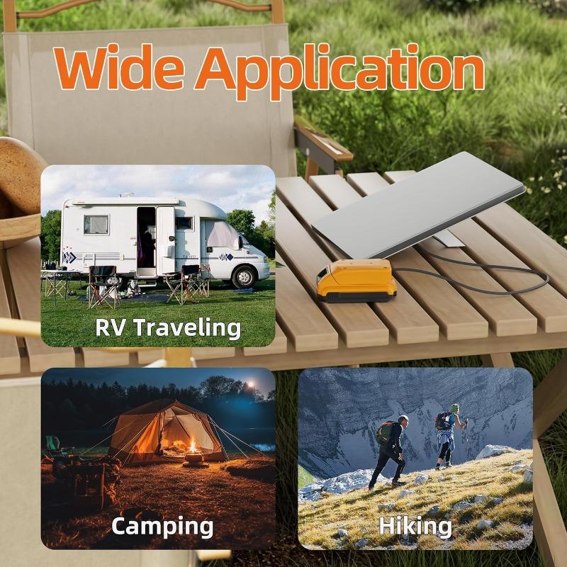 Battery Powered Charger for Starlink Mini Waterproof DC Barrel Jack For Dewalt/Milwaukee18V Li-ion for Outdoor and Emergency Use